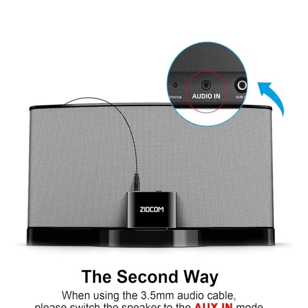ZIOCOM 30 Pin Bluetooth Adapter for Bose Sounddock or Other Compatible Player - Picture 4 of 8
